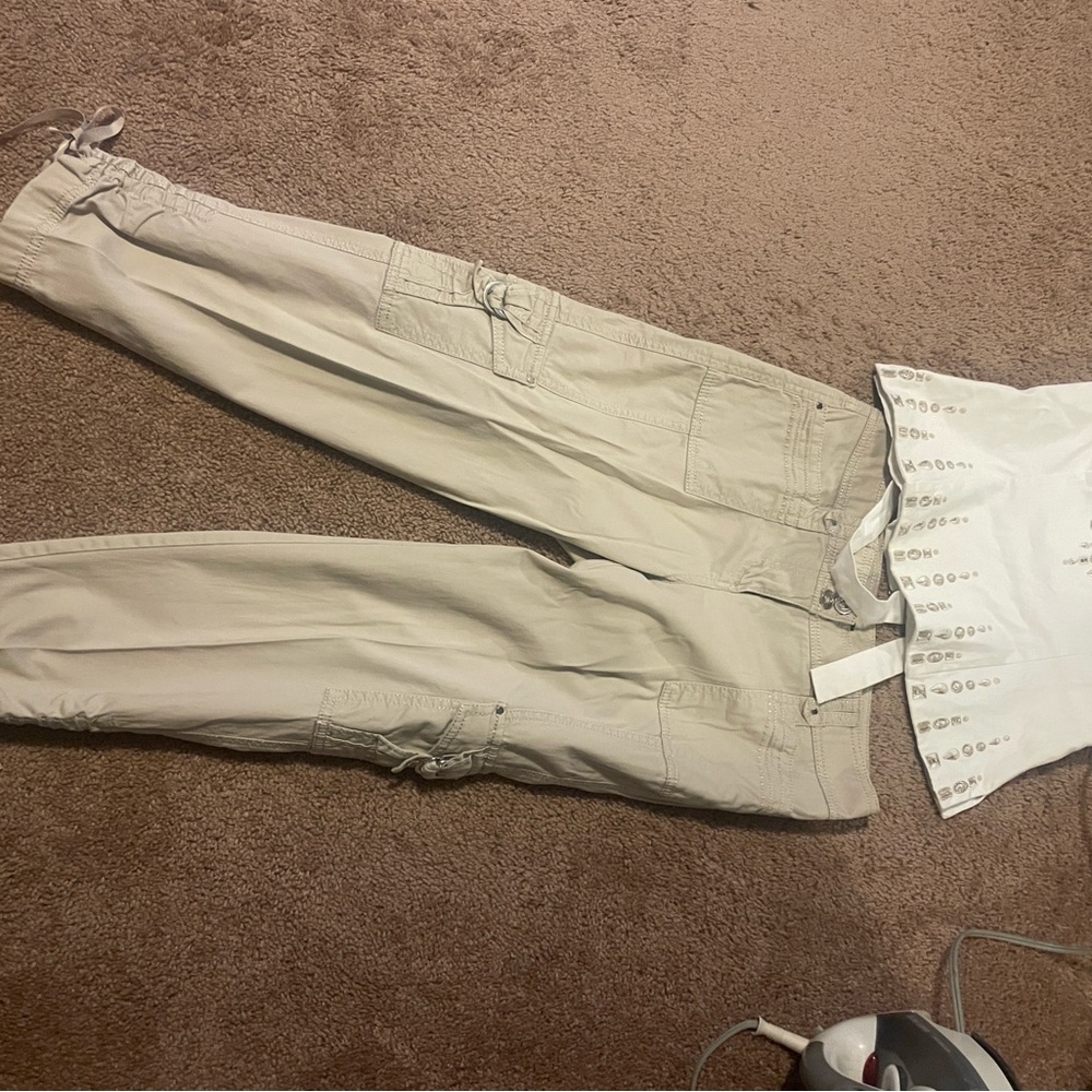 Beige Cargo Pants